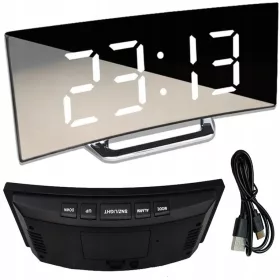  CoolStaff budilica, crna, srebrna, 17 cm