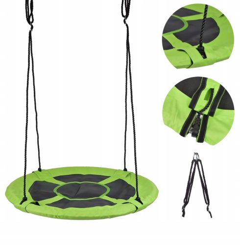 Vrtna ljuljačka Seven for 7, bocianje gniazdo, zelena, 110 cm 150 kg XXL