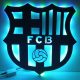 FC Barcelona Drveni Nogometni Grb LED Noćna Lampa Poklon