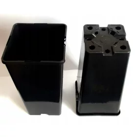    Zoigarden saksija 11 cm x 11 x 21,5 cm promjer 11 cm plastična crna