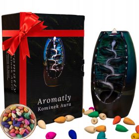   Aromatični keramički mirisni kamin s vodom 20 cm + 2x Aromatizirana fitila za miris - 50 kom
