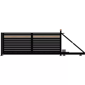 Garažna vrata - Klizna kapija 400x150cm BOARD100 RAL9005+ZD
