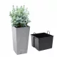  Lamela saksija 35 cm x 35 x 68 cm promjer 35 cm plastične nijanse sive i srebrne