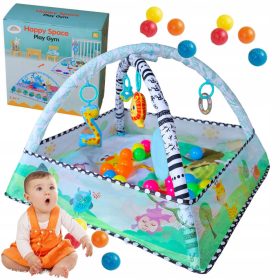    EDUKATIVNA PODLOGA ZA BEBE VELIKA INTERAKTIVNA MEKA LOPTA S LOPTAMA