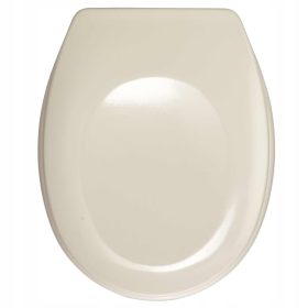   Bež WC daska s tonovima smeđe boje, izdržljivog duroplasta