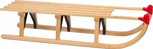 Izdržljive drvene sanjke za dvije osobe NIJDAM 180kg / 110cm