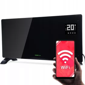   Grzejnik konvektor s WiFi upravljanjem Weber Heat GPH-S20DA, 2000 W, crni, stakleni