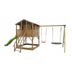 Dječja vrtna kućica s toboganom i ljuljačkama