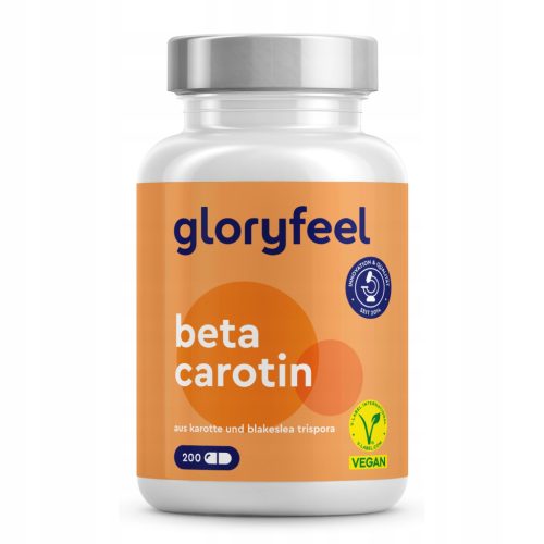 Kapsule Beta-Karotena GloryFeel: 200 Komada, Potpuno Veganske