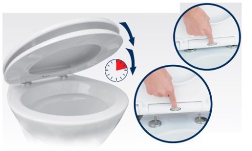  WC daska Hydroland D1 PRESTIGE, bijeli duroplast