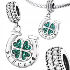    CHARMS CLOVER Privjesak Potkova Sreća LUCKY Najviša kvaliteta S925