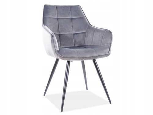 Stolica LILIA VELVET, crna, SIV okvir