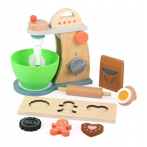 DREVENI MIKSER BLENDER SET ZA PEČENJE KOLAČA - IDEALAN ZA BLAGDANSKU KUHINJU