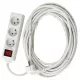 Berge strip produžni kabel 10 m, 3 kom utičnice, crni