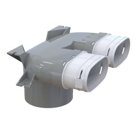   Plenumska kutija - Povrat topline - Ovalni FLAT sustav 2x52/125 mm