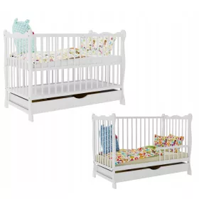    Drveni krevet SKLEPBABY ZUZIA WHITE LADICA 60 x 120 cm bijela