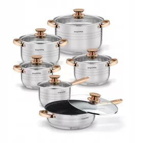   Set lonaca Konighoffer Bari Rose Gold, nehrđajući čelik, 12 kom.