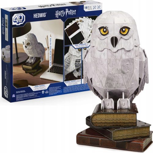 Puzzla Harry Potter Hedvika na stalku 4D Build slika moćne sove