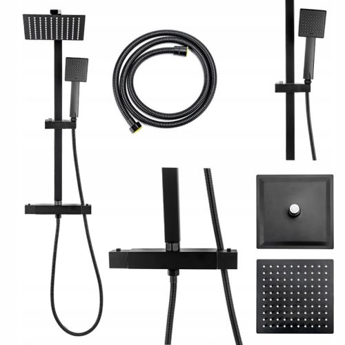 Vidljivi tuš set Hydrosan T153B-BL, crni