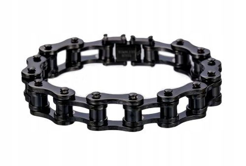 Muir torbica - lanac za bicikl, nehrđajući čelik 14mm/21cm - crna