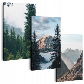   MODERNE SLIKE ZA DNEVNI BORAVAK 150 cm **velik izbor** SLIKA NA PLATNU TRIPTIQUES PLANINE TOP