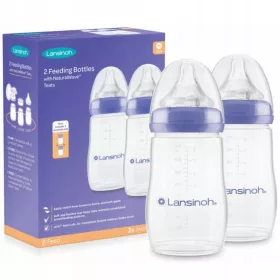   Lansinoh boca za hranjenje 240 ml x2 s dudom srednjeg protoka