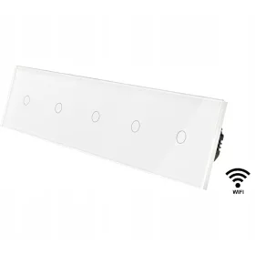 Name: WIFI TUYA SMART TOUCH SWITCH 5P GLASS WHITE