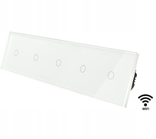 Name: WIFI TUYA SMART TOUCH SWITCH 5P GLASS WHITE