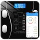 INTELIGENTNA ANALITIČKA ELEKTRONSKA KUPAONSKA VAGA, STAKLENA, 180 KG, Bluetooth