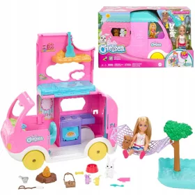    Barbie Chelsea Pink kamper + Chelsea lutka + 14 dodataka HNH90