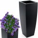  Decorya saksija 75 cm x 28 x 75 cm promjer 28 cm plastična tamno siva, crna, grafit