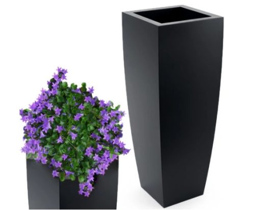 VELIKA BALKONSKA VRTNA LONDA ZA GRMLJE DRVEĆE STALAK ZA CVIJEĆE ANTRACIT 92cm 89L