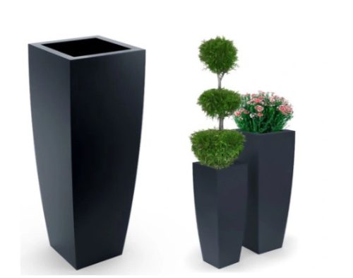 VELIKA BALKONSKA VRTNA LONDA ZA GRMLJE DRVEĆE STALAK ZA CVIJEĆE ANTRACIT 92cm 89L