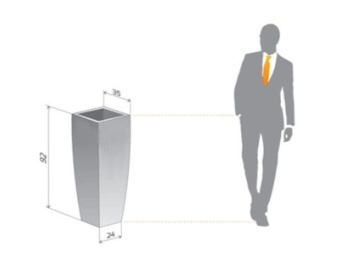 VELIKA BALKONSKA VRTNA LONDA ZA GRMLJE DRVEĆE STALAK ZA CVIJEĆE ANTRACIT 92cm 89L