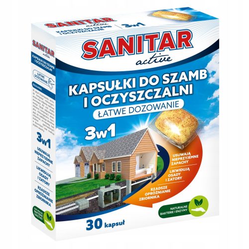 Preparat za septičke jame i pročistače Sanitar Active kapsule, 0,5 l, 0,5 kg