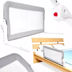 Ograda za krevet siva 120cm