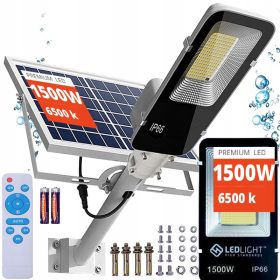    Led Light ulična svjetiljka 1500 W 150000 lm na solarni pogon