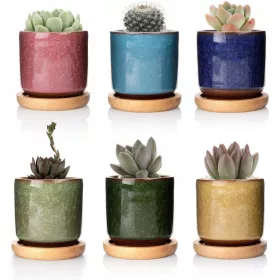    Posuda za cvijeće t4 6 cm x 6 x 6 cm promjer 6 cm keramika višebojna