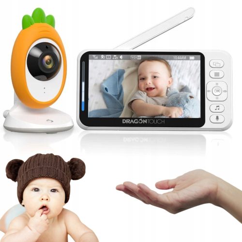 Dragon Touch Digitalni Video Monitor za Bebe, Višebojna Kamera s Termometrom i VOX