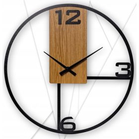 DRAGON INTERIJERI zidni sat, crni, višebojni, 70 cm