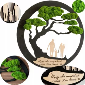   SLIKA BONSAI STABLO OBITELJ MAHOVINA CELIJA ŽIVA SLIKA DRVO ŽIVOTA MAHOVINA