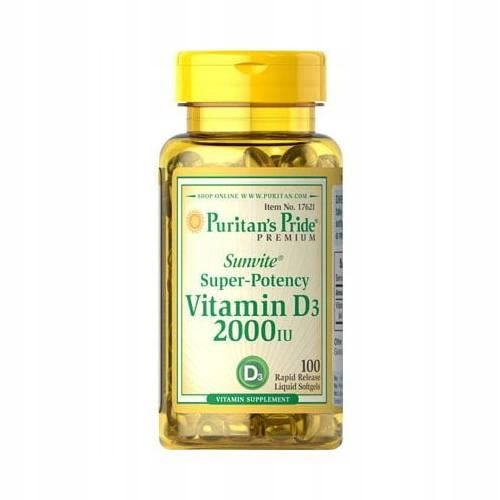 Puritan's Pride Vitamin D3 2000 IU kapsule za imunitet - 100 komada