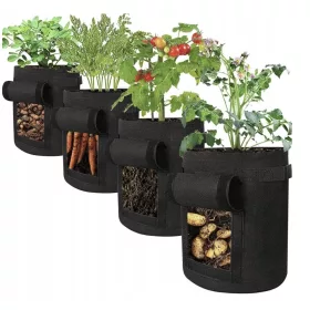    Vrećica za krumpir saksija 30 cm x 30 x 35 cm promjer 30 cm crni filc