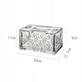   Akrilna kutija za maramice, kutija za maramice s izdubljenim uzorkom, kristalni ukras za dom