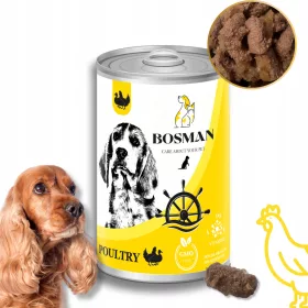    BOSMAN mokra hrana u limenci za pse svih pasmina SA PERADI 12x1240 g