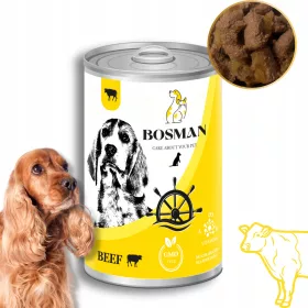   BOSMAN mokra hrana u limenci za pse svih pasmina SA GOVEDINOM 12x1240 g