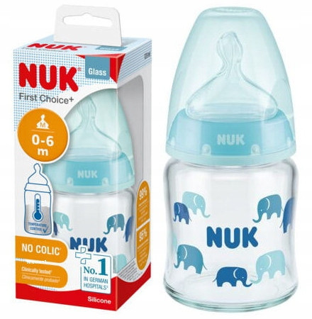 NUK 747114 staklena bočica 120 ml sa silikonskom cuclom