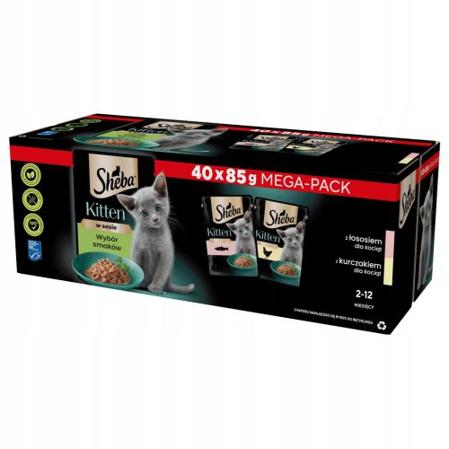  SHEBA KITTEN CHOICE OF FLAVORS HRANA U UMAKU ZA MAČIĆE 40x85g