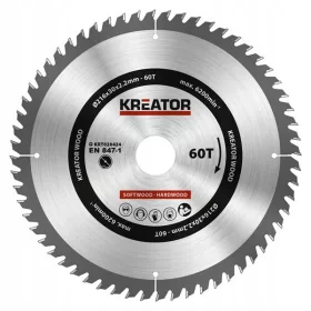 TARCZA ZA DRVO 216x30x2,2 MM 60 ZUBA KREATOR