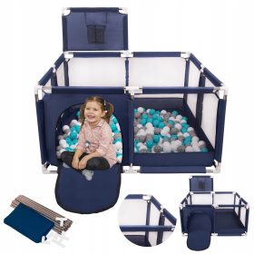 SELONIS Dječji Kojec Kwadrat sa Košarom, 200 Lopti